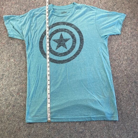 Marvel Avengers Captain America Mens Blue Short Sleeve T-Shirt Size M - Picture 5 of 8